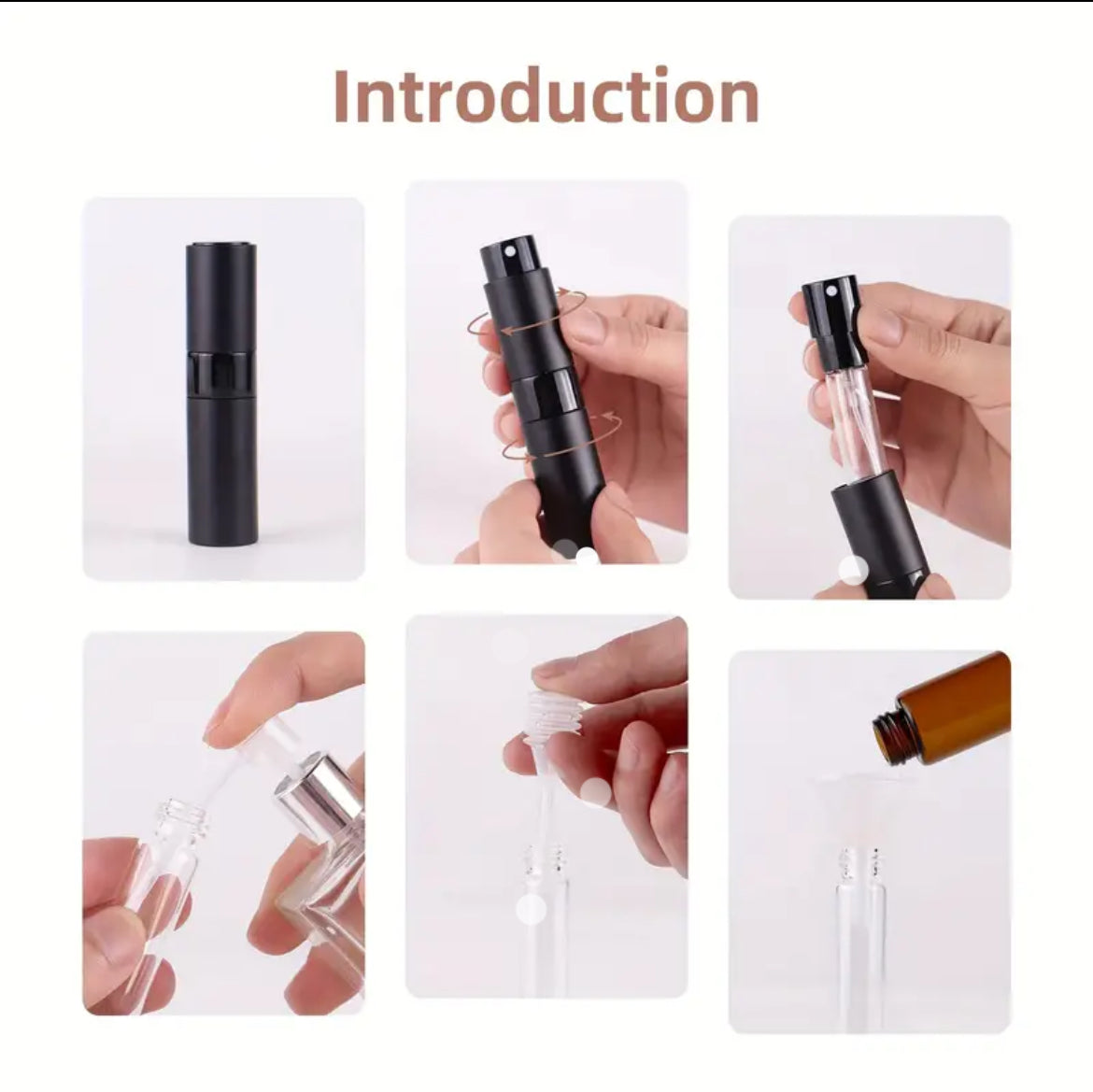 Perfume travel bottle set